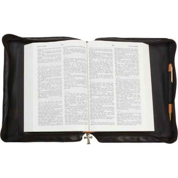 Womens Genuine Leather Embossed Bible Cover